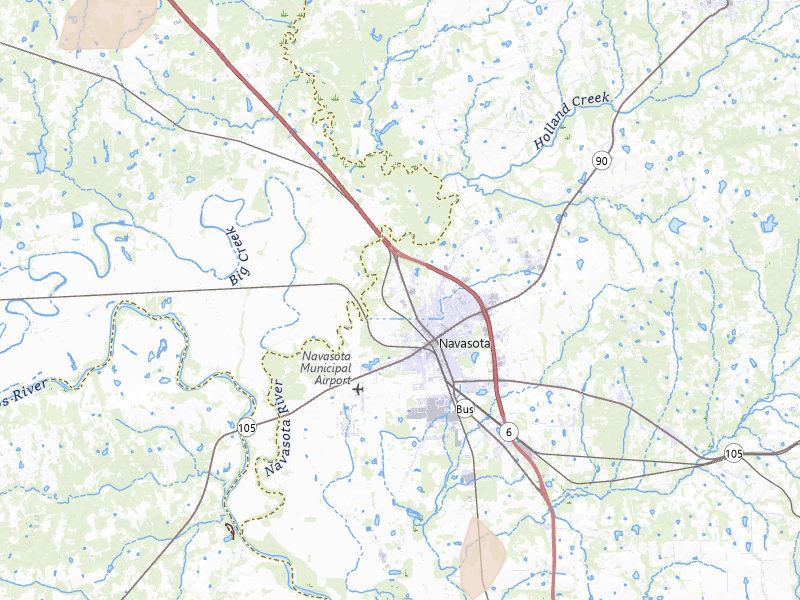 Radar-estimated hail-size map of the storm over Navasota, TX on May 10, 2026