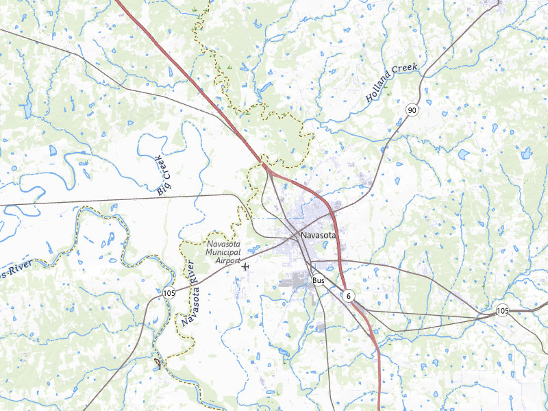Radar-estimated hail-size map of the storm over Navasota, TX on Jul 22, 2026