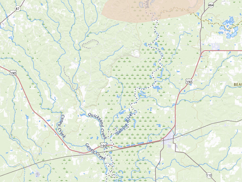 Radar-estimated hail-size map of the storm over Newton, TX on Apr 18, 2026