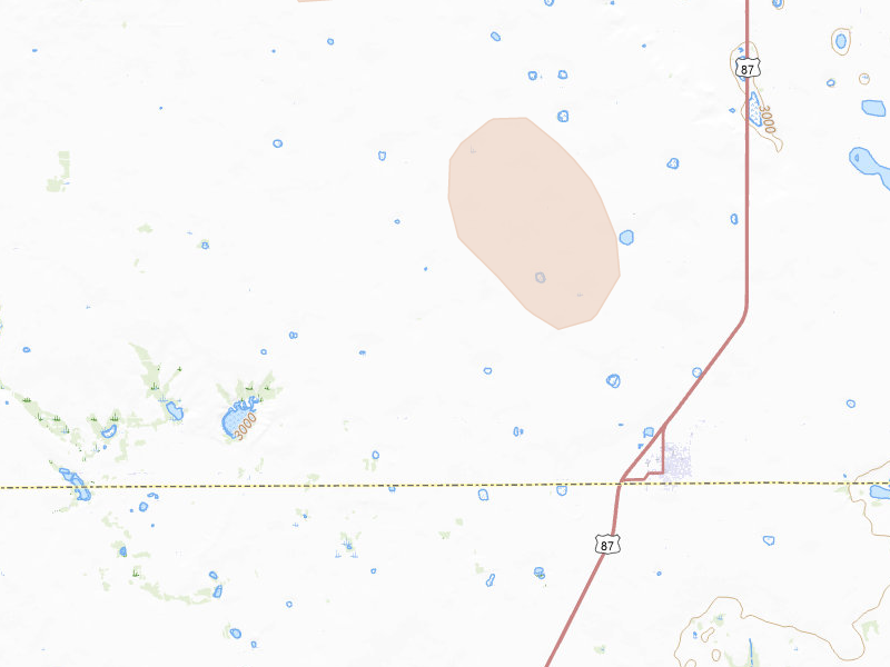 Radar-estimated hail-size map of the storm over Odonnell, TX on Jun 23, 2026