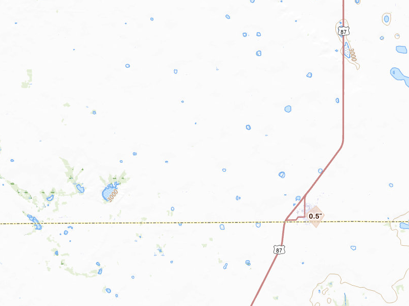 Radar-estimated hail-size map of the storm over Odonnell, TX on Jun 28, 2026