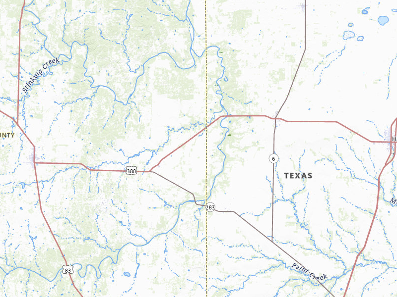 Radar-estimated hail-size map of the storm over Old Glory, TX on Apr 27, 2026