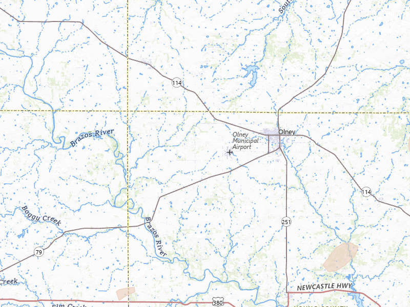 Radar-estimated hail-size map of the storm over Olney, TX on Jun 6, 2026