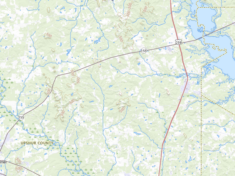 Radar-estimated hail-size map of the storm over Ore City, TX on Jul 4, 2026