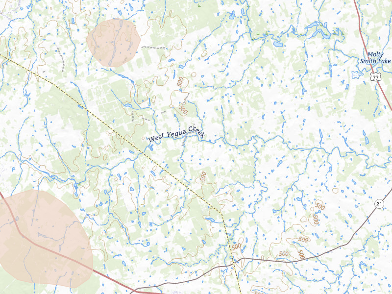 Radar-estimated hail-size map of the storm over Paige, TX on May 19, 2026