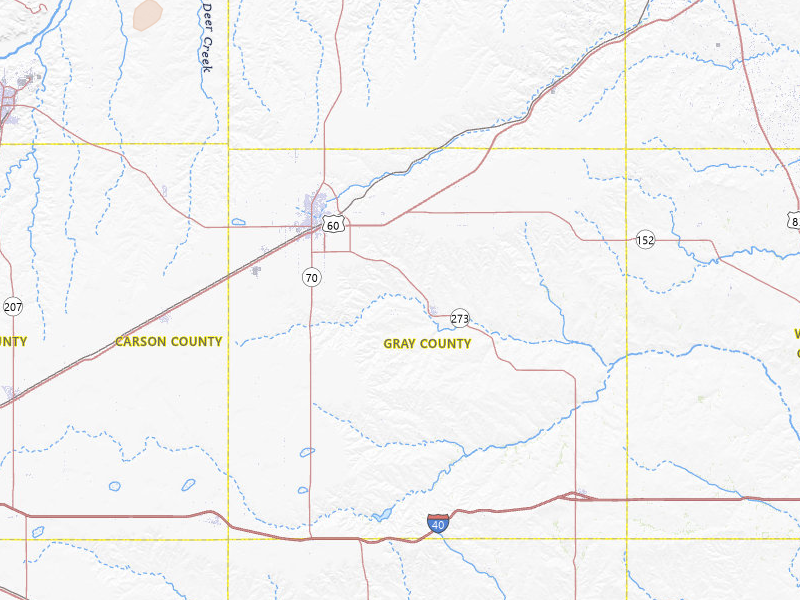 Radar-estimated hail-size map of the storm over Pampa, TX on Mar 3, 2026
