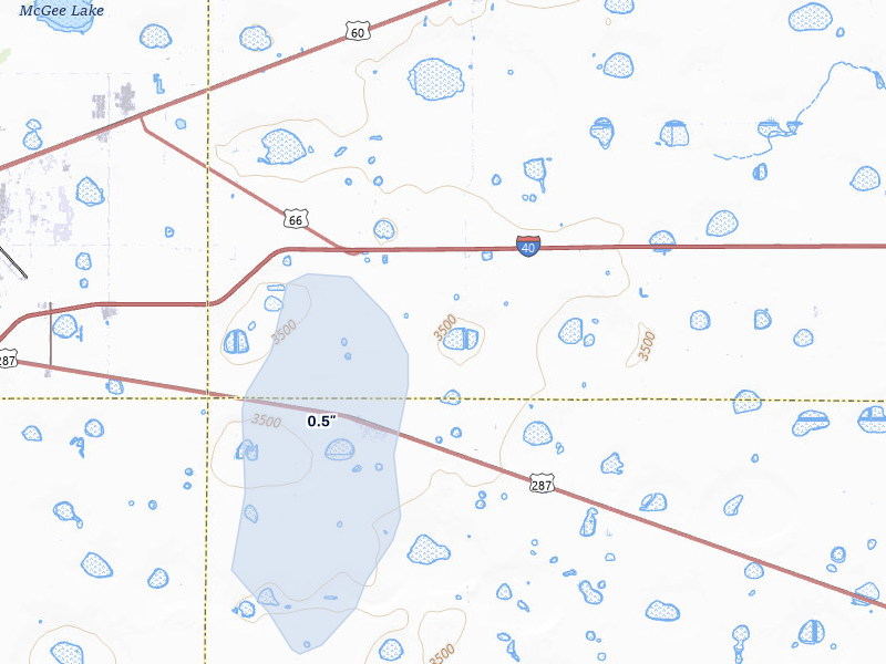 NEXRAD radar-signature map of the hail storm over Panhandle, TX on Aug 20, 2026
