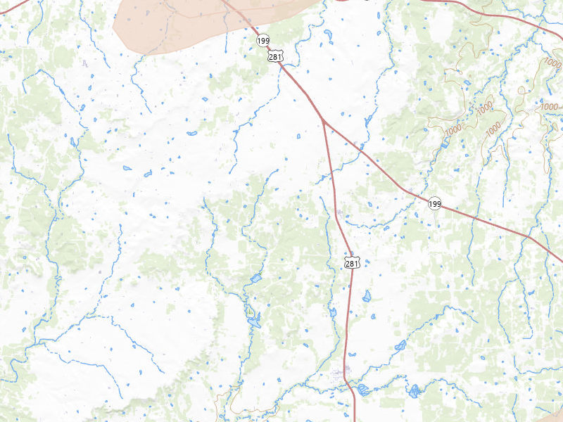 Radar-estimated hail-size map of the storm over Perrin, TX on Mar 4, 2026