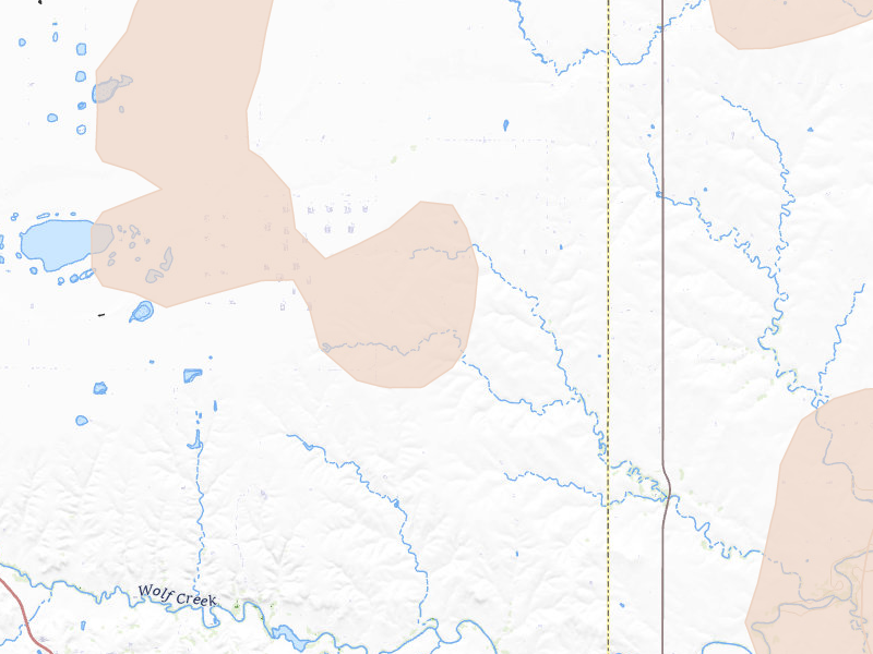 Radar-estimated hail-size map of the storm over Perryton, TX on Jun 23, 2026