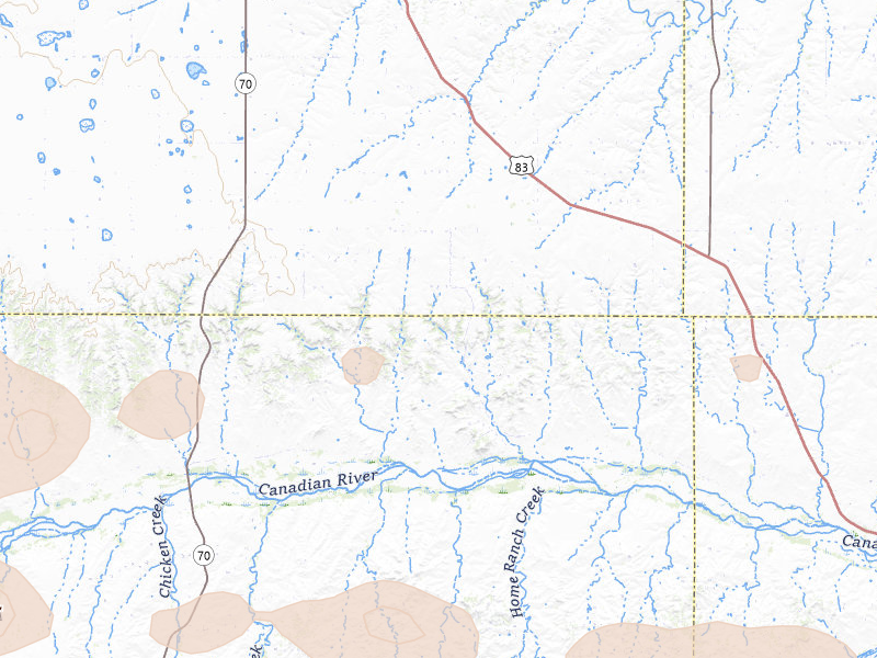 Radar-estimated hail-size map of the storm over Perryton, TX on Jun 26, 2026