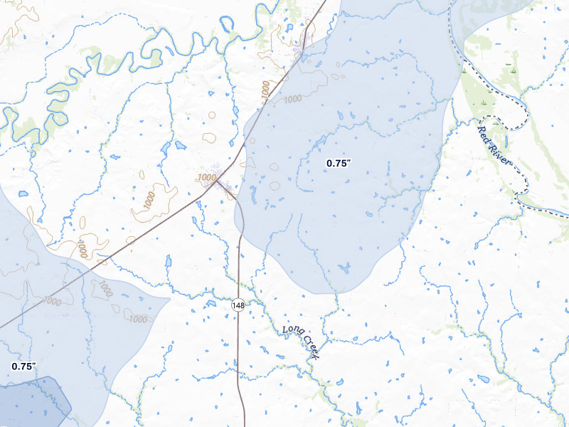 NEXRAD radar-signature map of the hail storm over Petrolia, TX on Mar 6, 2026