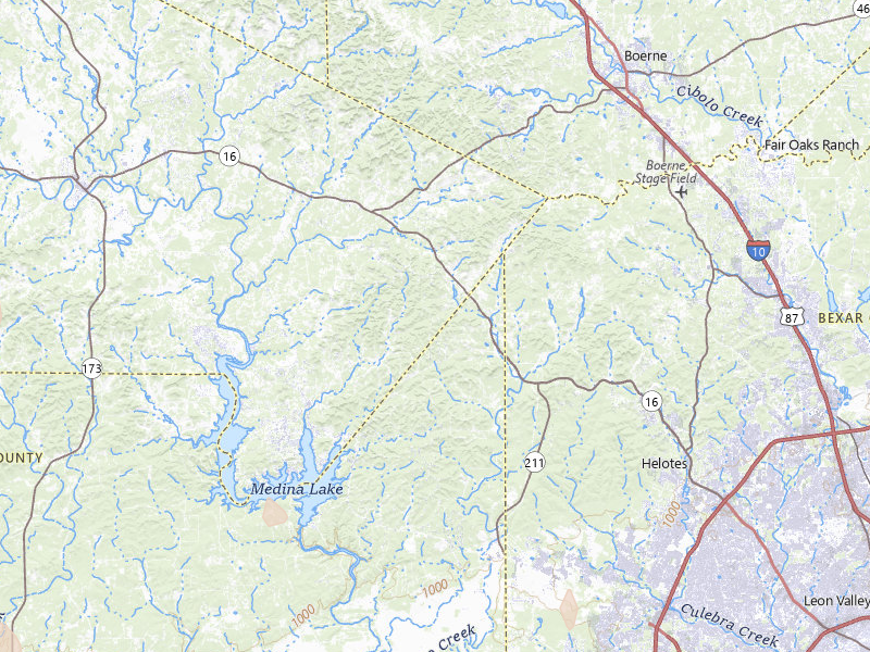 Radar-estimated hail-size map of the storm over Pipe Creek, TX on May 10, 2026