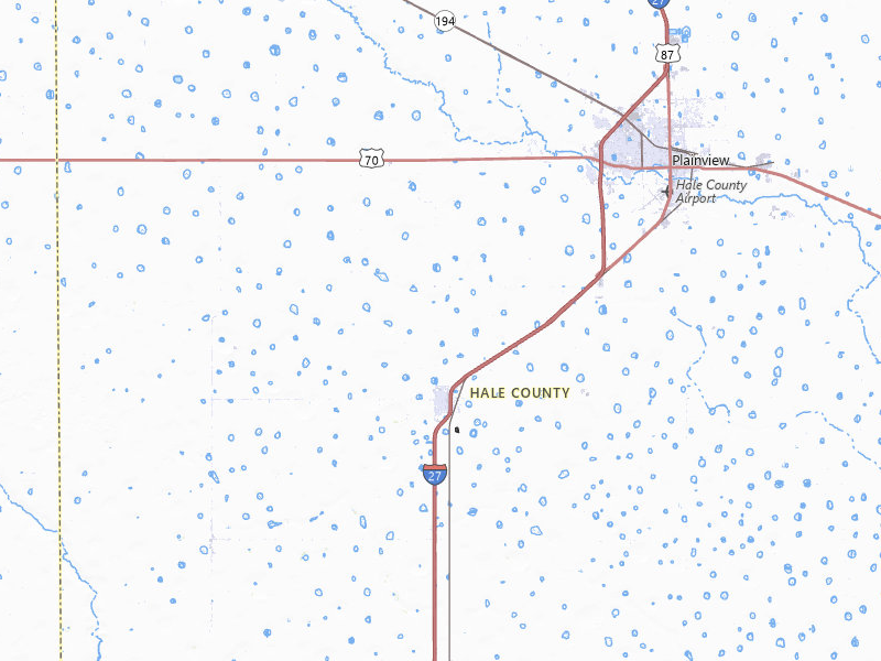 NEXRAD radar-signature map of the hail storm over Plainview, TX on Jul 5, 2026
