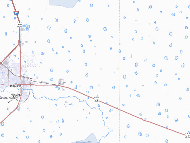 NEXRAD radar-signature map of the hail storm over Plainview, TX on Jul 12, 2026