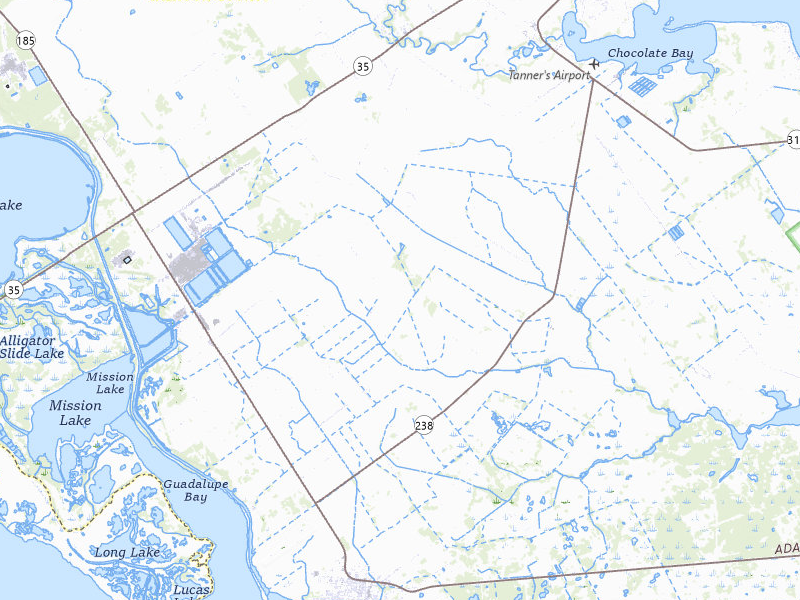 Radar-estimated hail-size map of the storm over Port Lavaca, TX on May 10, 2026