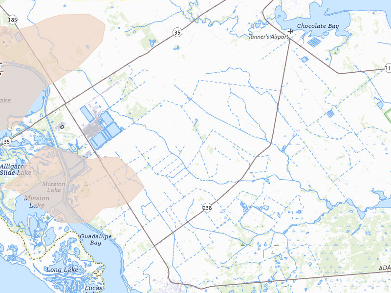 Radar-estimated hail-size map of the storm over Port Lavaca, TX on May 26, 2026