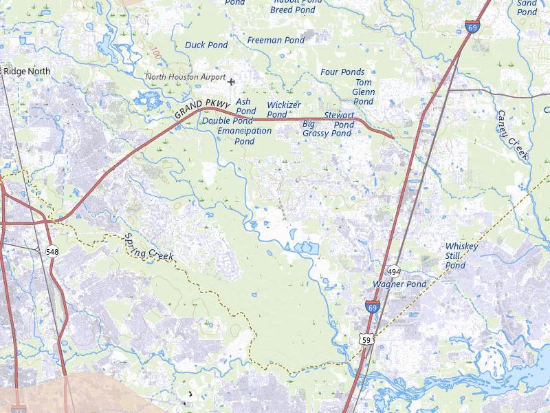 Radar-estimated hail-size map of the storm over Porter, TX on Mar 7, 2026