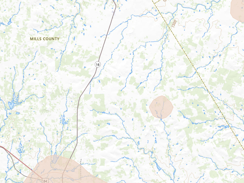Radar-estimated hail-size map of the storm over Priddy, TX on May 10, 2026