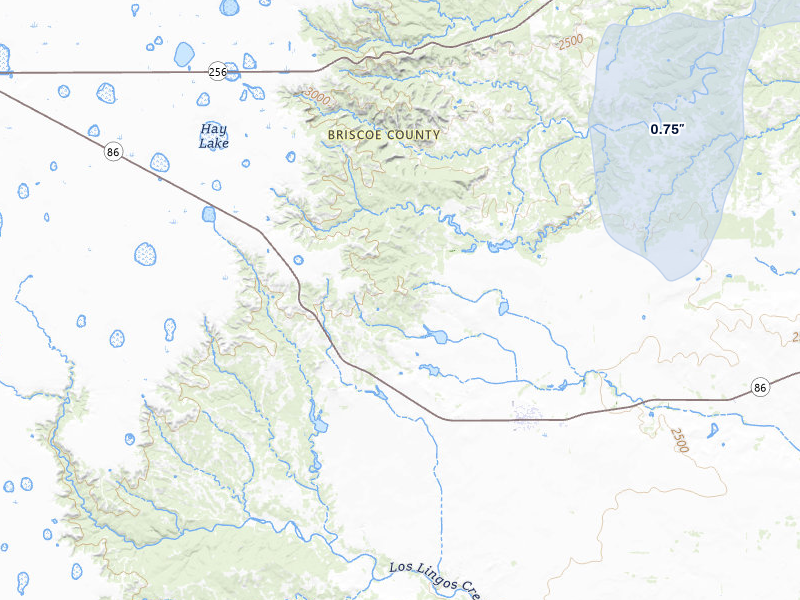 NEXRAD radar-signature map of the hail storm over Quitaque, TX on Jun 30, 2026