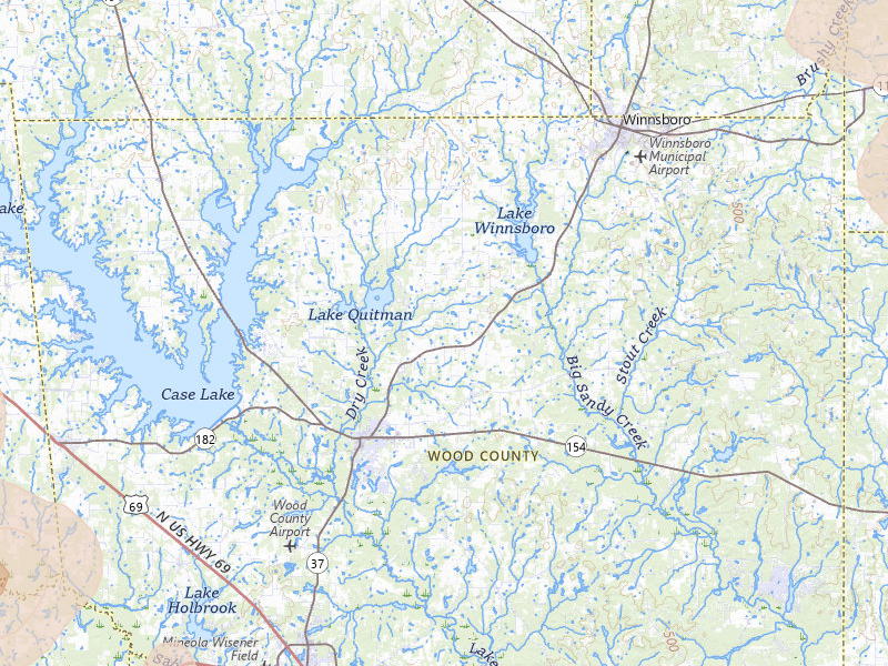 Radar-estimated hail-size map of the storm over Quitman, TX on Apr 24, 2026
