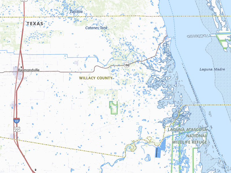 Radar-estimated hail-size map of the storm over Raymondville, TX on May 9, 2026