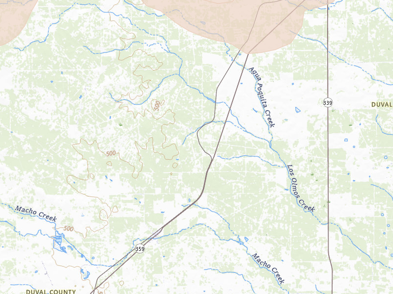 Radar-estimated hail-size map of the storm over Realitos, TX on May 26, 2026