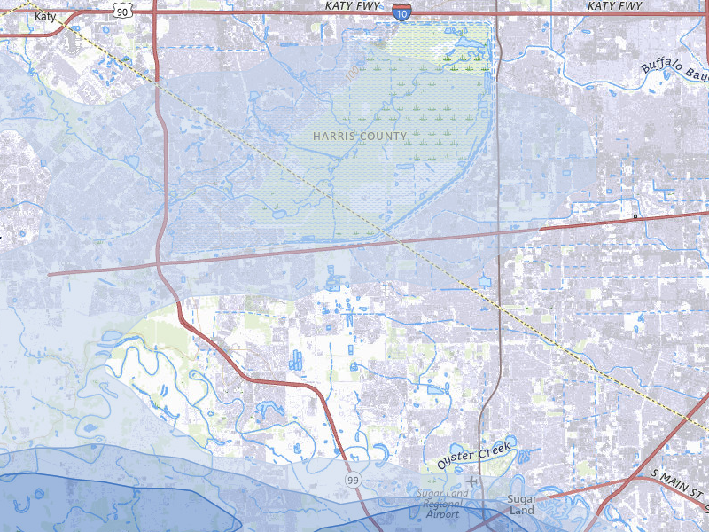 NEXRAD radar-signature map of the hail over Richmond, TX