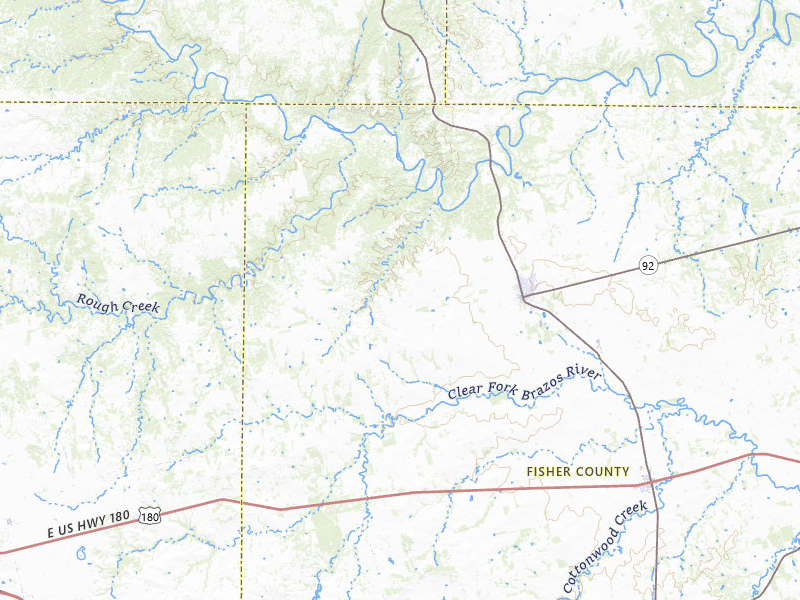 NEXRAD radar-signature map of the hail storm over Rotan, TX on Apr 13, 2026