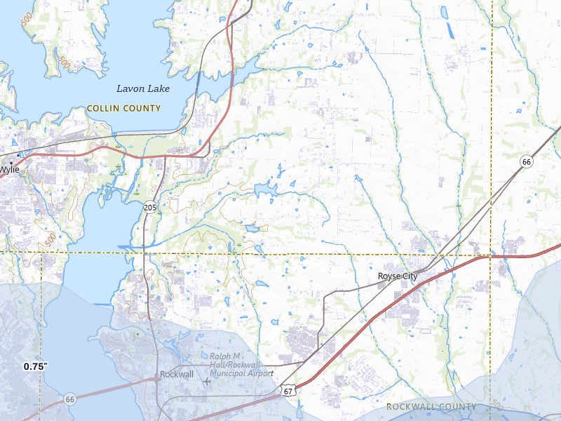NEXRAD radar-signature map of the hail storm over Royse City, TX on Mar 4, 2026