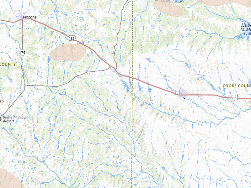 Radar-estimated hail-size map of the storm over Saint Jo, TX on Apr 25, 2026