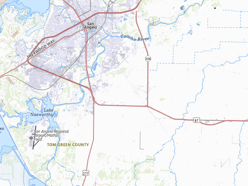 Radar-estimated hail-size map of the storm over San Angelo, TX on Mar 10, 2026