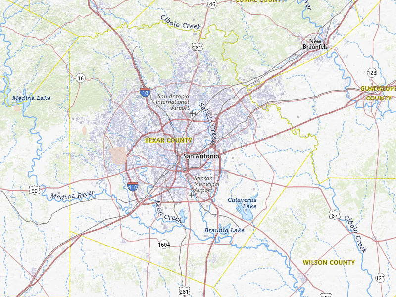 Radar-estimated hail-size map of the storm over San Antonio, TX on May 10, 2026
