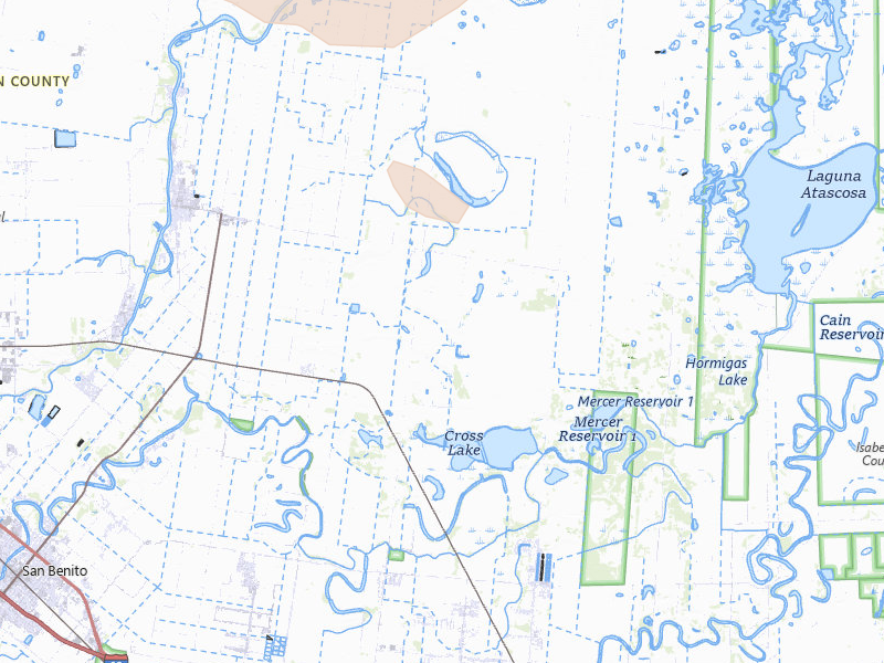 Radar-estimated hail-size map of the storm over San Benito, TX on Aug 23, 2026