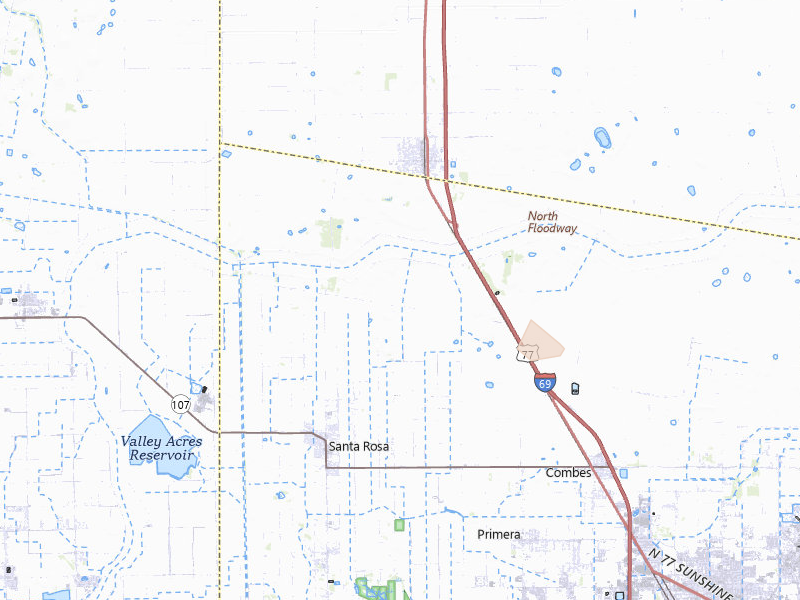 Radar-estimated hail-size map of the storm over Santa Rosa, TX on Jul 22, 2026