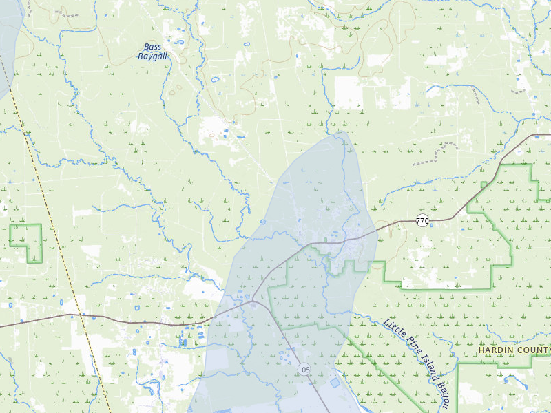 NEXRAD radar-signature map of the hail over Saratoga, TX