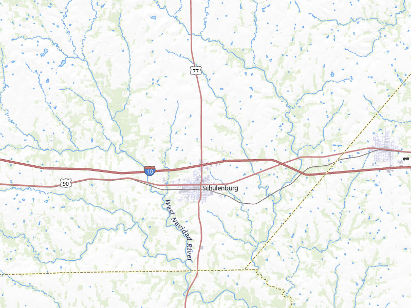 Radar-estimated hail-size map of the storm over Schulenburg, TX on Apr 30, 2026