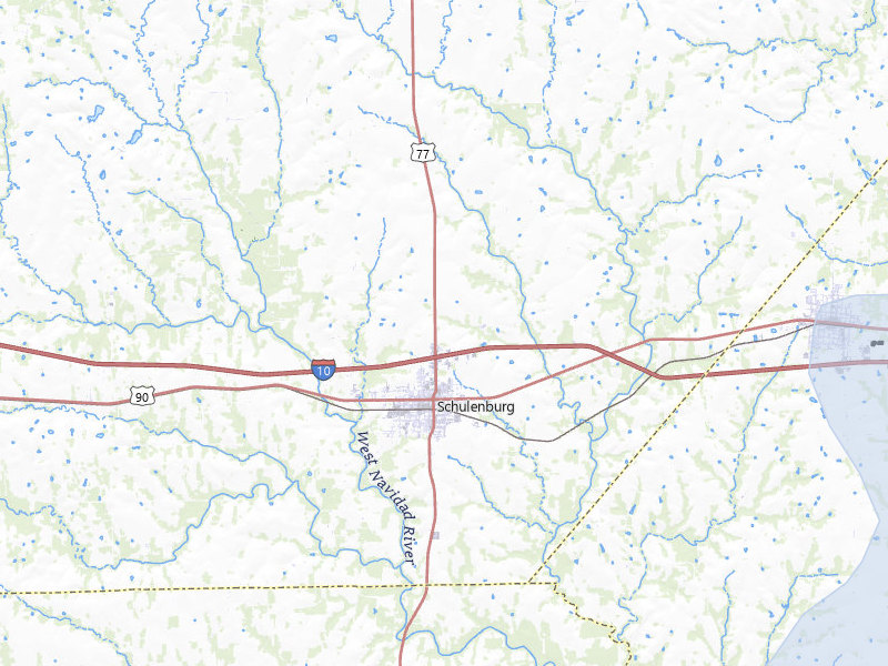 NEXRAD radar-signature map of the hail over Schulenburg, TX
