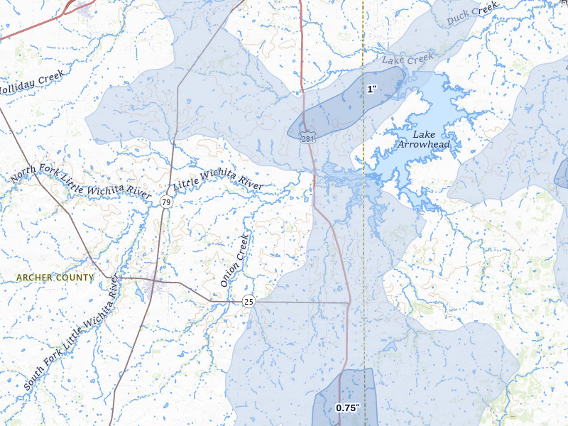 NEXRAD radar-signature map of the hail storm over Scotland, TX on Mar 6, 2026