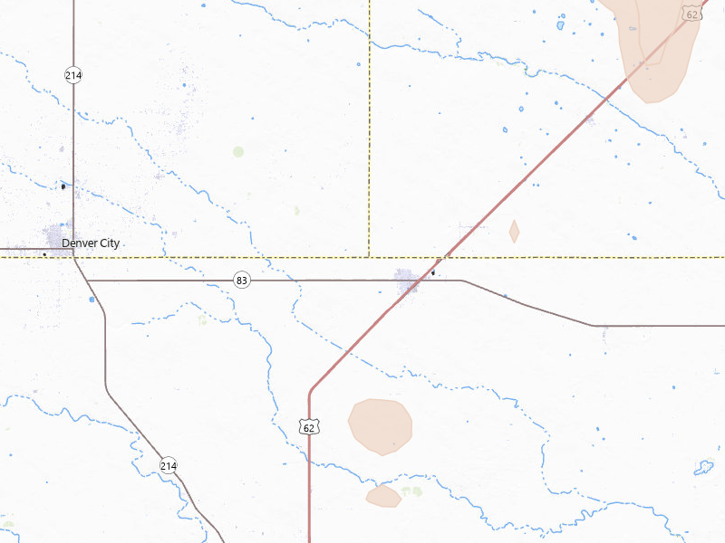 Radar-estimated hail-size map of the storm over Seagraves, TX on May 23, 2026