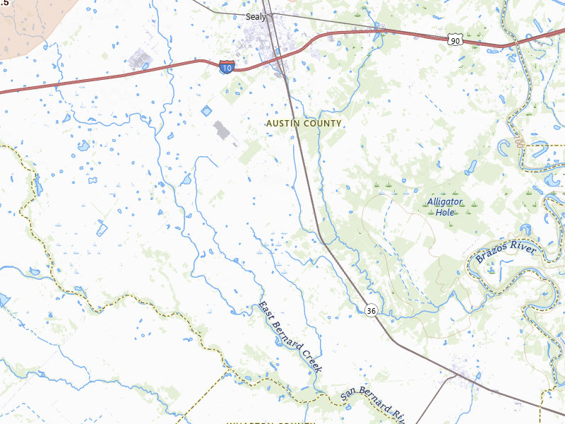Radar-estimated hail-size map of the storm over Sealy, TX on Apr 12, 2026