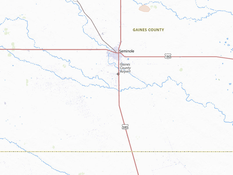 Radar-estimated hail-size map of the storm over Seminole, TX on May 23, 2026