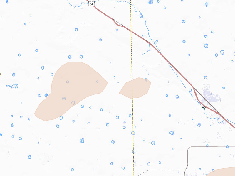 Radar-estimated hail-size map of the storm over Shallowater, TX on Jun 8, 2026