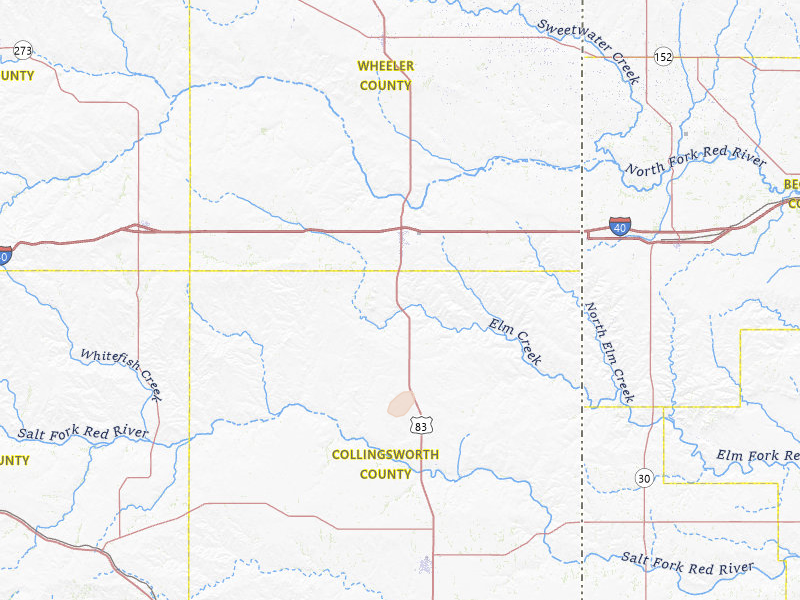 Radar-estimated hail-size map of the storm over Shamrock, TX on Jun 26, 2026