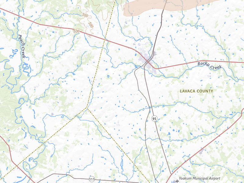 Radar-estimated hail-size map of the storm over Shiner, TX on Apr 30, 2026