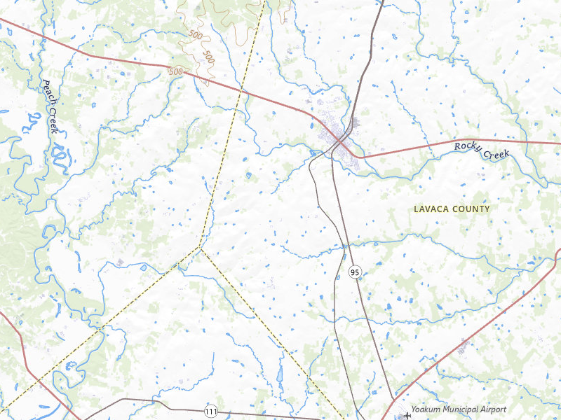 NEXRAD radar-signature map of the hail over Shiner, TX