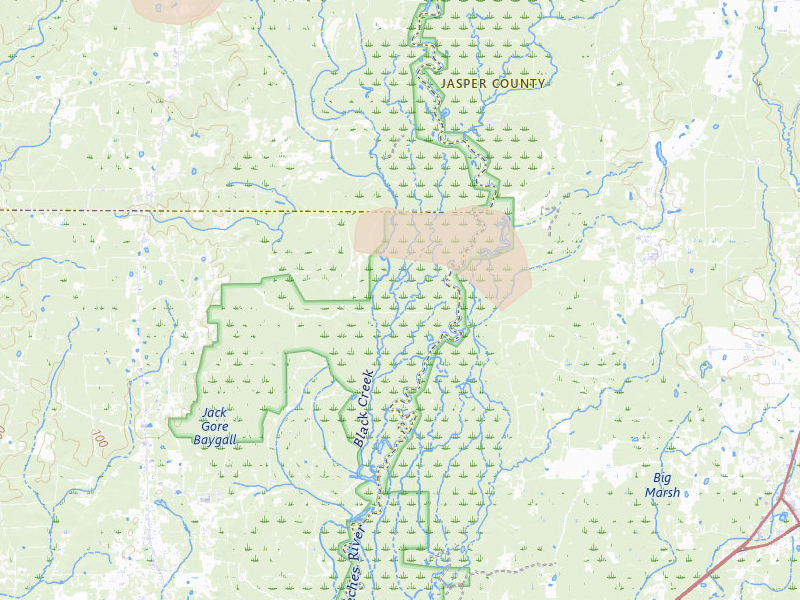 Radar-estimated hail-size map of the storm over Silsbee, TX on May 9, 2026