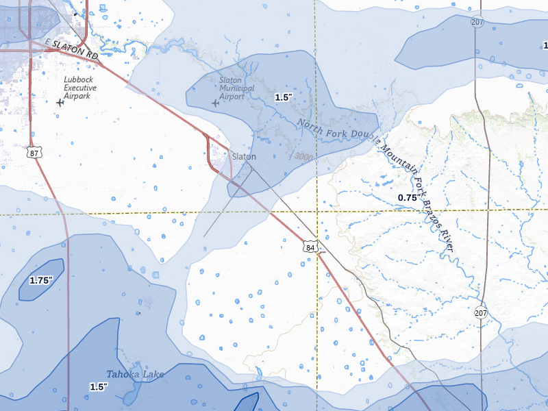 NEXRAD radar-signature map of the hail storm over Slaton, TX on May 31, 2026