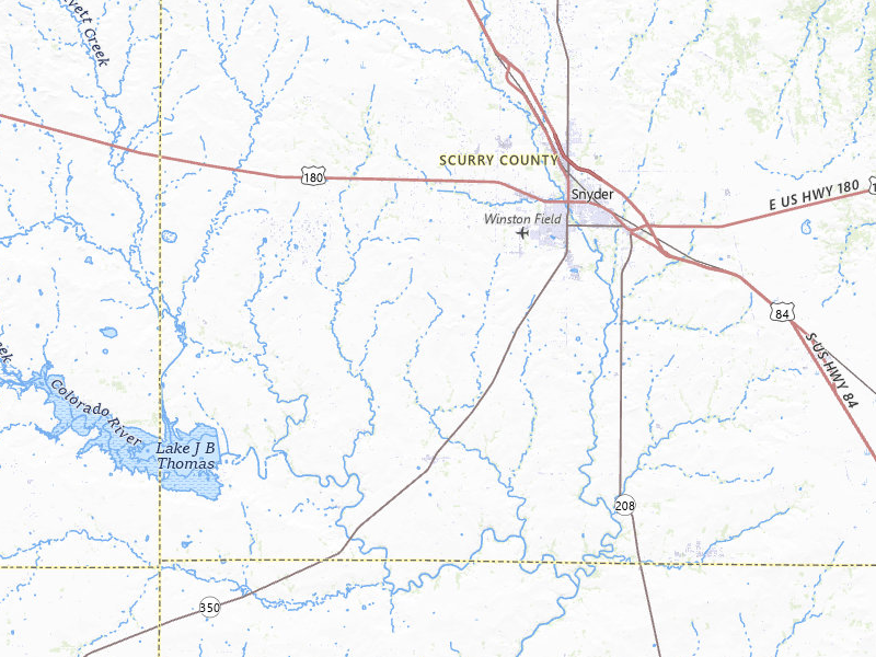 Radar-estimated hail-size map of the storm over Snyder, TX on May 15, 2026