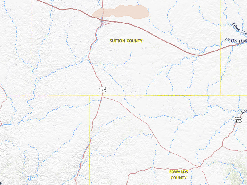 Radar-estimated hail-size map of the storm over Sonora, TX on Apr 1, 2026
