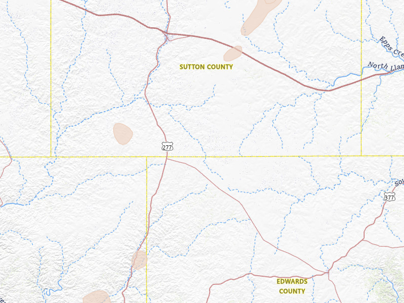 Radar-estimated hail-size map of the storm over Sonora, TX on Jun 18, 2026